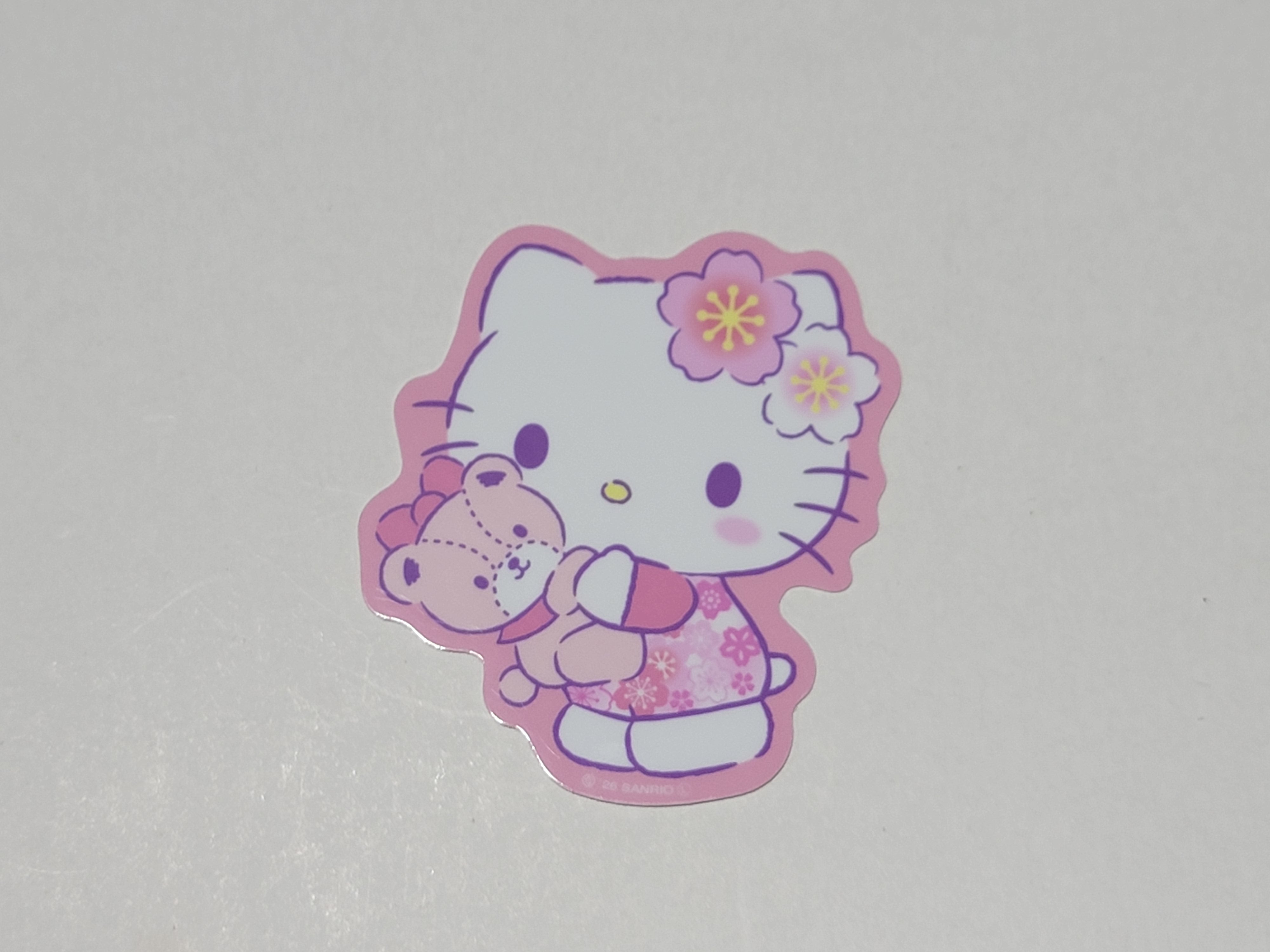 Hello Kitty Hugging Tiny Chums Sakura Sticker