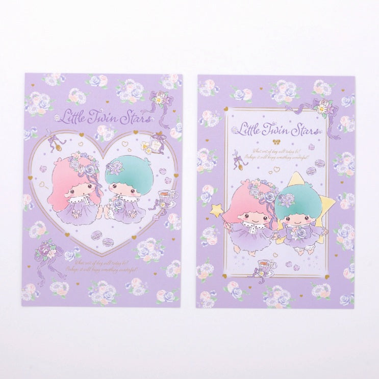 Little Twin Stars Flower Teatime Postcard Set