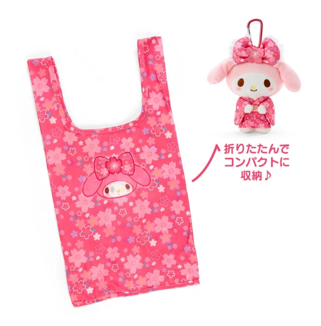 My Melody Kimono Plush Mascot with Eco Bag