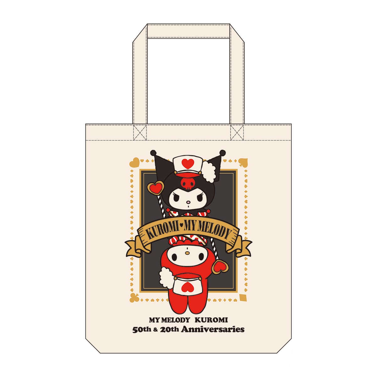 My Melody 50th and Kuromi 20th Anniversary Pop Up Canvas Tote Bag