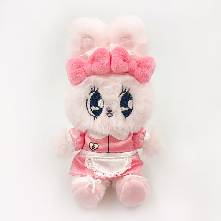 Esther Bunny Waitress Mascot Plush Keychain