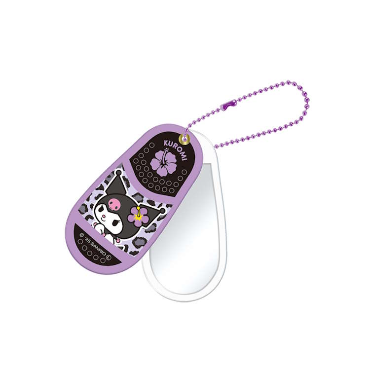 Kuromi Sandal Slide Mirror Keychain