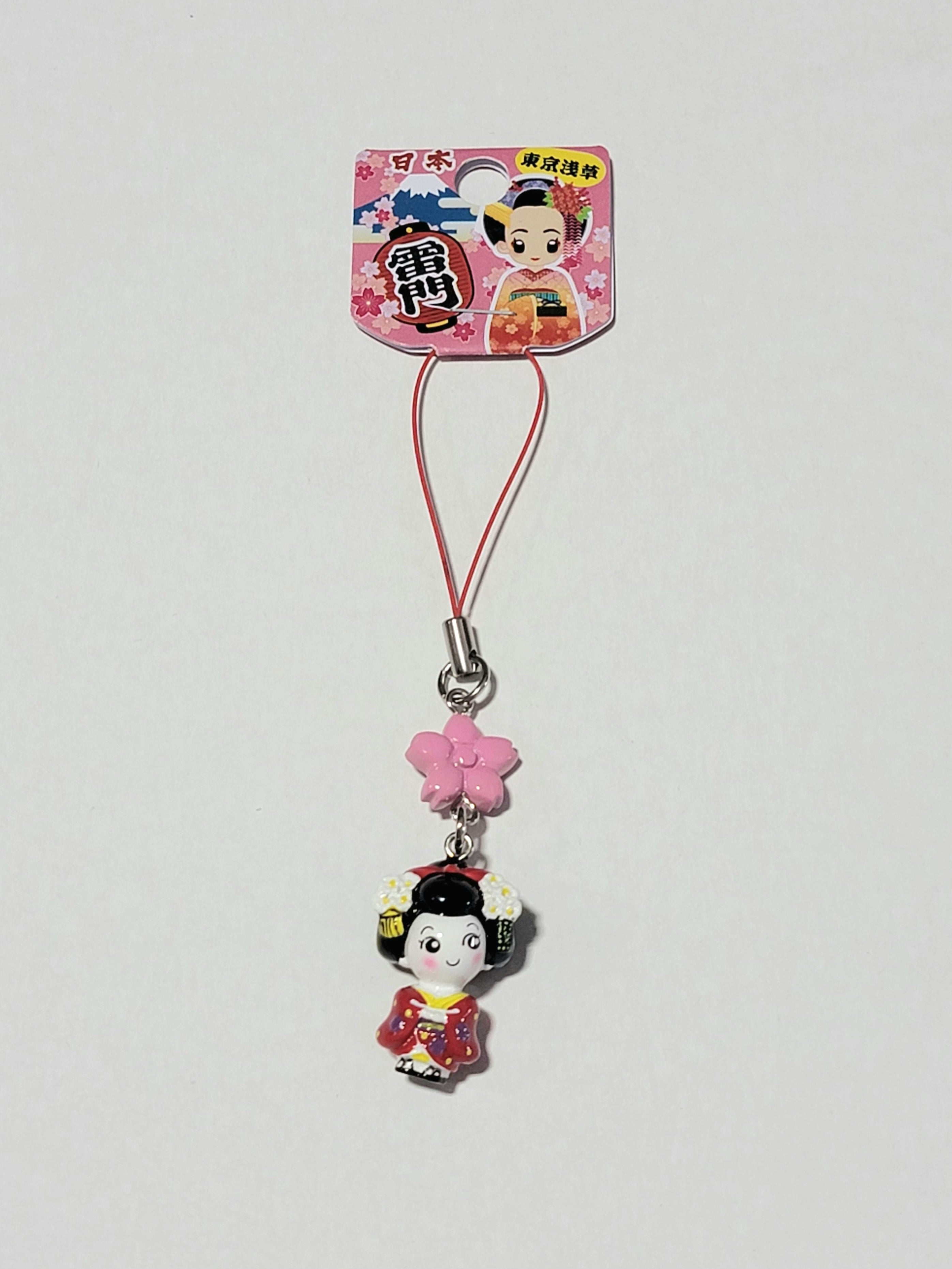 Japanese Girl Mini Phone Charm