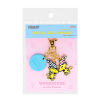 Snoopy Woodstock Cafe Stand 3 Charm Keychain
