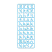 Japanese Hiragana Characters Parts Blue