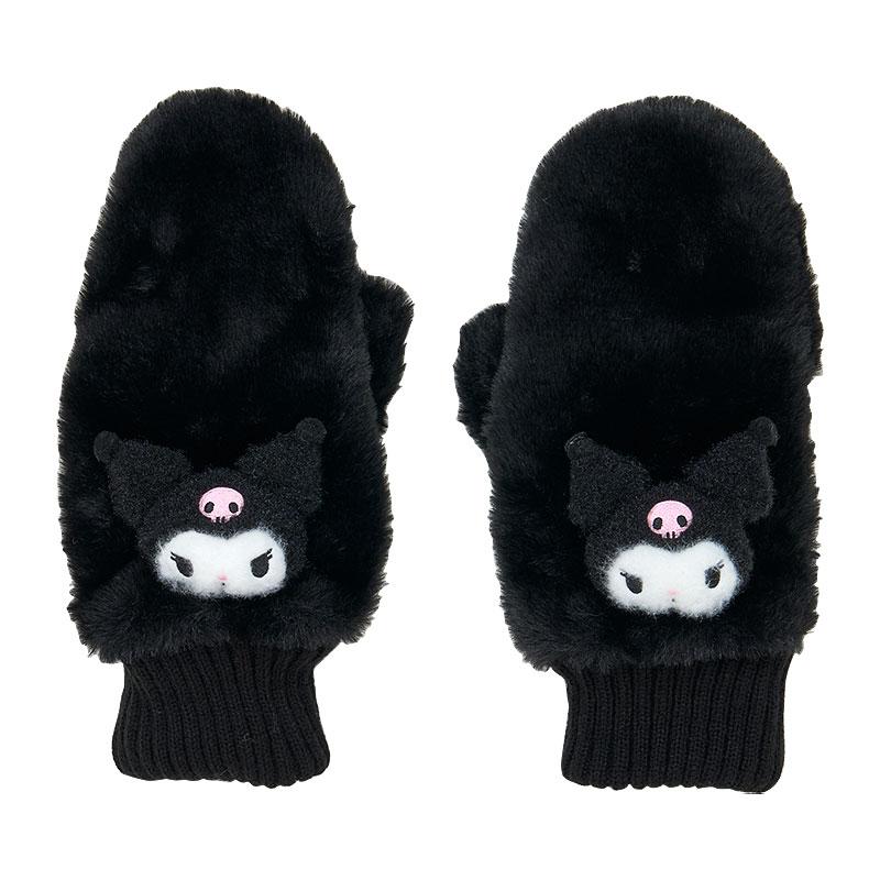 Kuromi Faux Fur Mittens