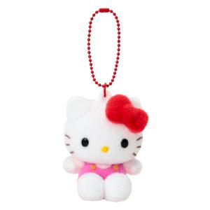 Hello Kitty Flocked Mascot Keychain