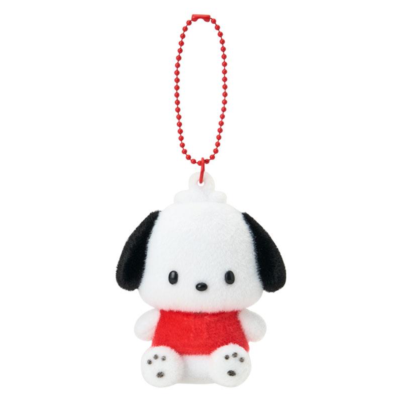 Pochacco Flocked Mascot Keychain