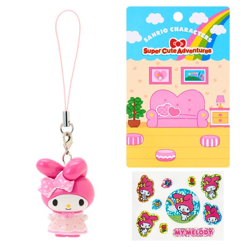 My Melody "Super Cute Adventures" Strap & Sticker Set