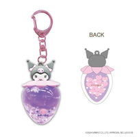Kuromi Strawberry Hearts Water Keychain [Pink]
