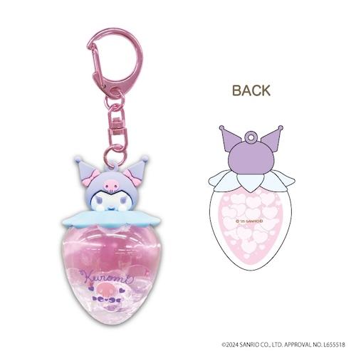 Kuromi Strawberry Hearts Water Keychain [Blue]