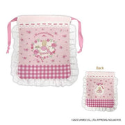 Marroncream Frill Drawstring Bag