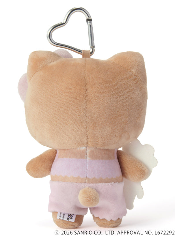 Tan Hello Kitty Pink Ribbons Plush Mascot