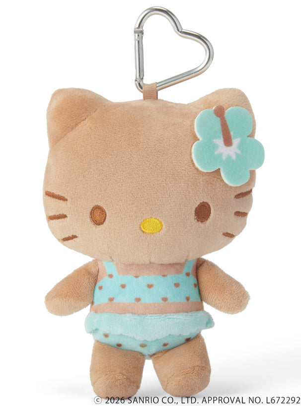 Tan Hello Kitty Blue Swimsuit Plush Mascot