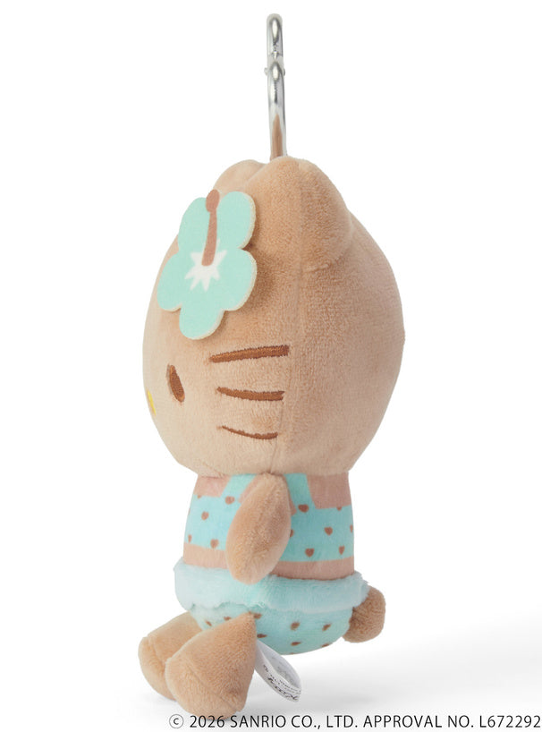 Tan Hello Kitty Blue Swimsuit Plush Mascot