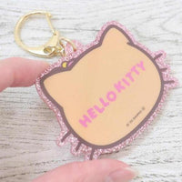 Tan Hello Kitty Acrylic Keychain [Wink Flower]