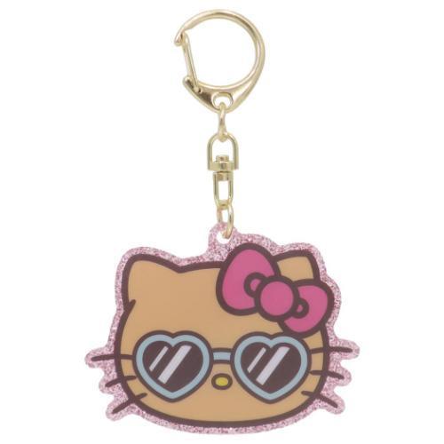 Tan Hello Kitty Acrylic Keychain [Sunglasses]