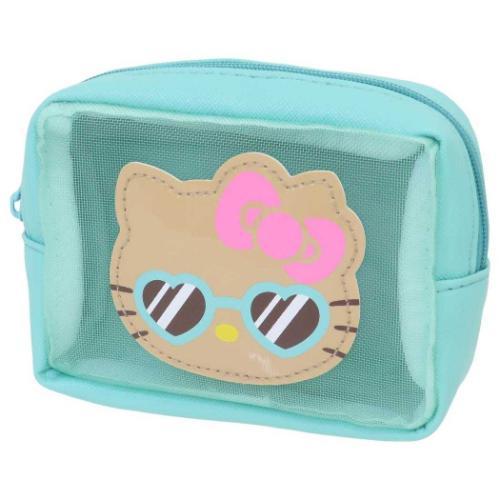 Tan Hello Kitty Multi-Pouch w/ Mesh Pocket [Mint]