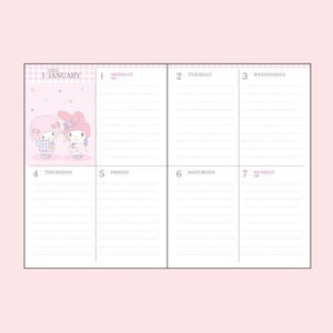 My Melody 2024 B6 Weekly Panel Planner