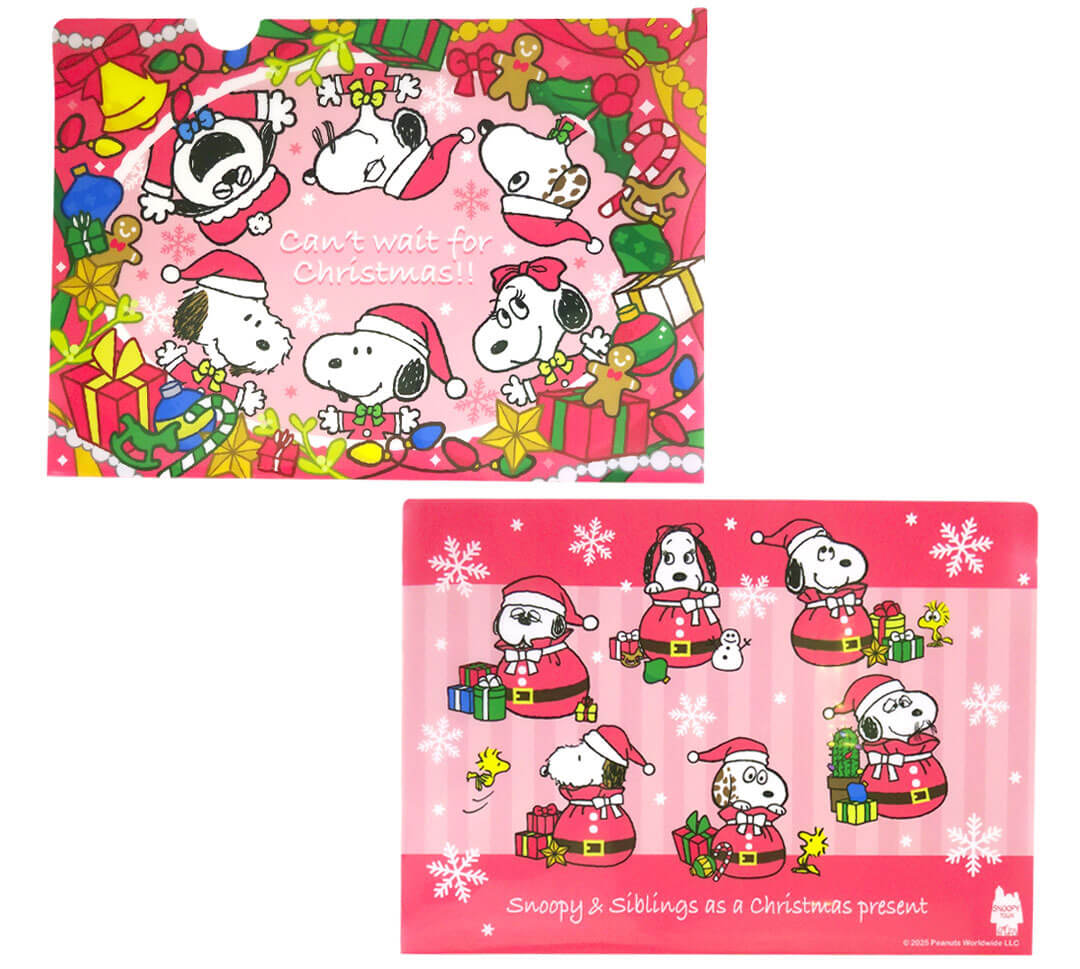 Snoopy "Can't Wait For Christmas!" A4 Clear File