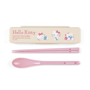 Hello Kitty Utensil Chopsticks & Spoon