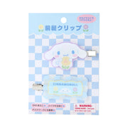 Cinnamoroll Pastel Checker Flower Hair Clips