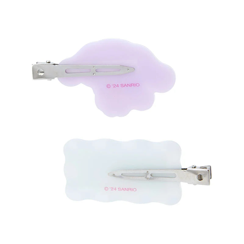Cinnamoroll Pastel Checker Flower Hair Clips