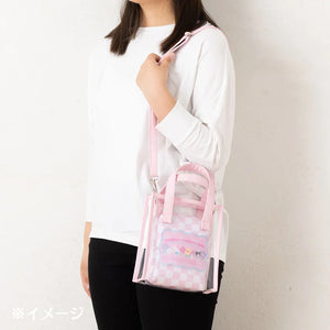 Sanrio Pastel Checker Flower Clear Crossbody Bag & Pouch