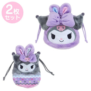 Kuromi Butterfly Bunny Plush Drawstring 2pc