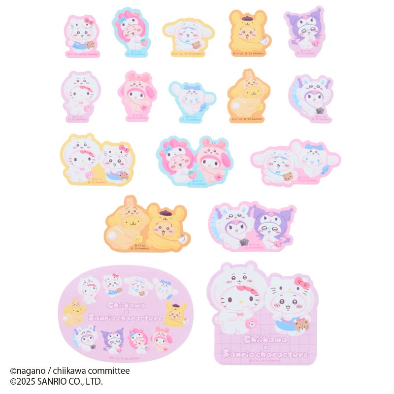 "Chiikawa x Sanrio Characters" Sticker Set