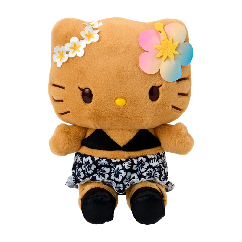 Hello Kitty Tan "Tokonatsu Vacation" Large Plush [Black]