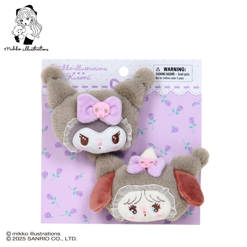 Kuromi Mikko Illustrations Hair Clip Set
