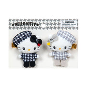 Hello Kitty "Monochrome Girly Twin" Plush Hair Clip Set