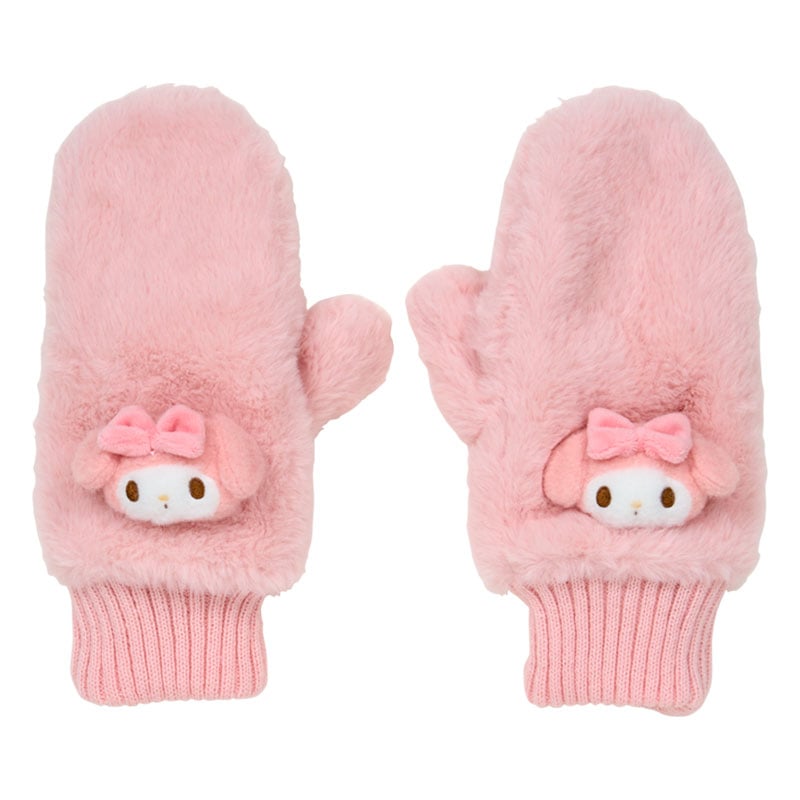 My Melody Faux Fur Mittens