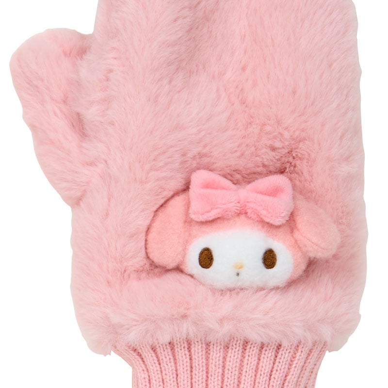 My Melody Faux Fur Mittens