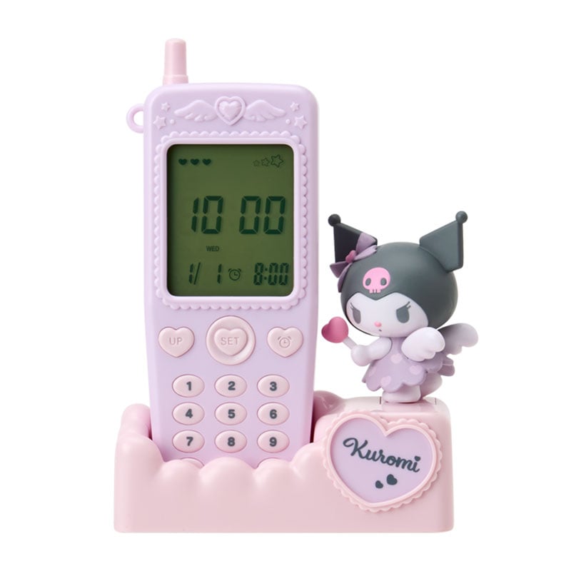 Kuromi Flip Phone-shaped Table Clock