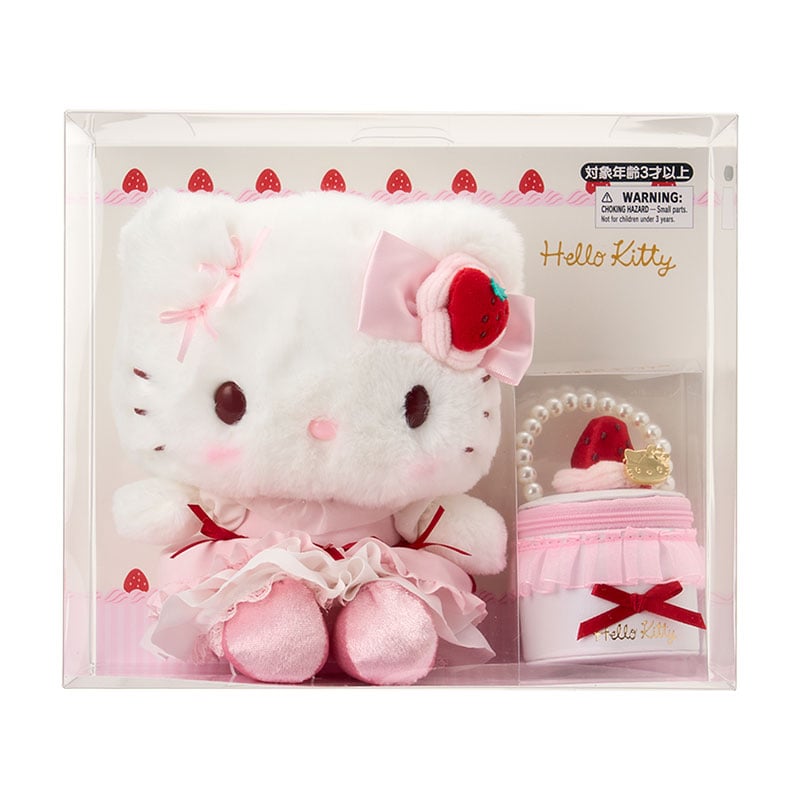 Hello Kitty "Strawberry Whipped Cake" Plush Set