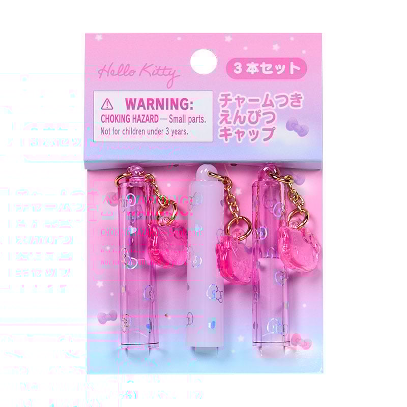 Hello Kitty Charm-attached Pencil Caps