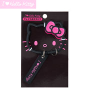 "I Love Hello Kitty" Face-shaped Carabiner [Black]