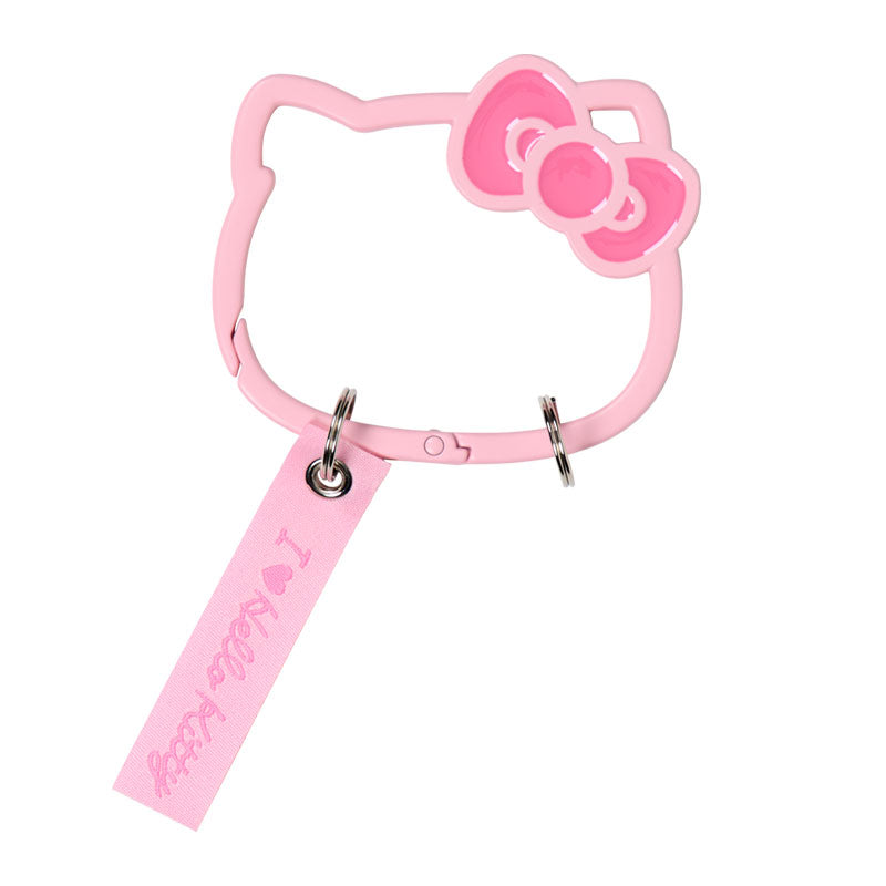 "I Love Hello Kitty" Face-shaped Carabiner [Pink]