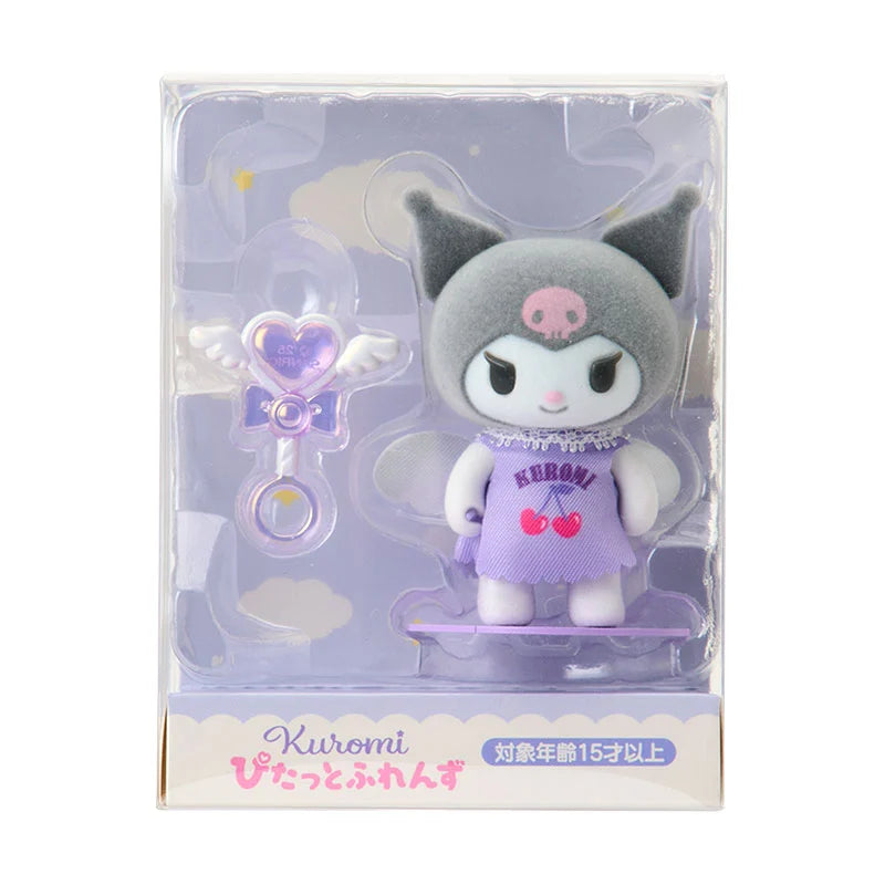 Kuromi Flocked Doll Angel (Pitatto Friends Mini)