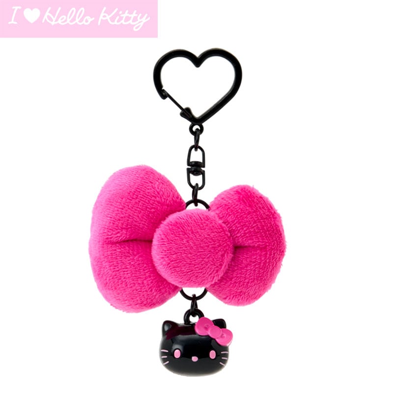 "I Love Hello Kitty" Ribbon Keychain [Black]