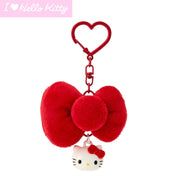 "I Love Hello Kitty" Ribbon Keychain [Red]