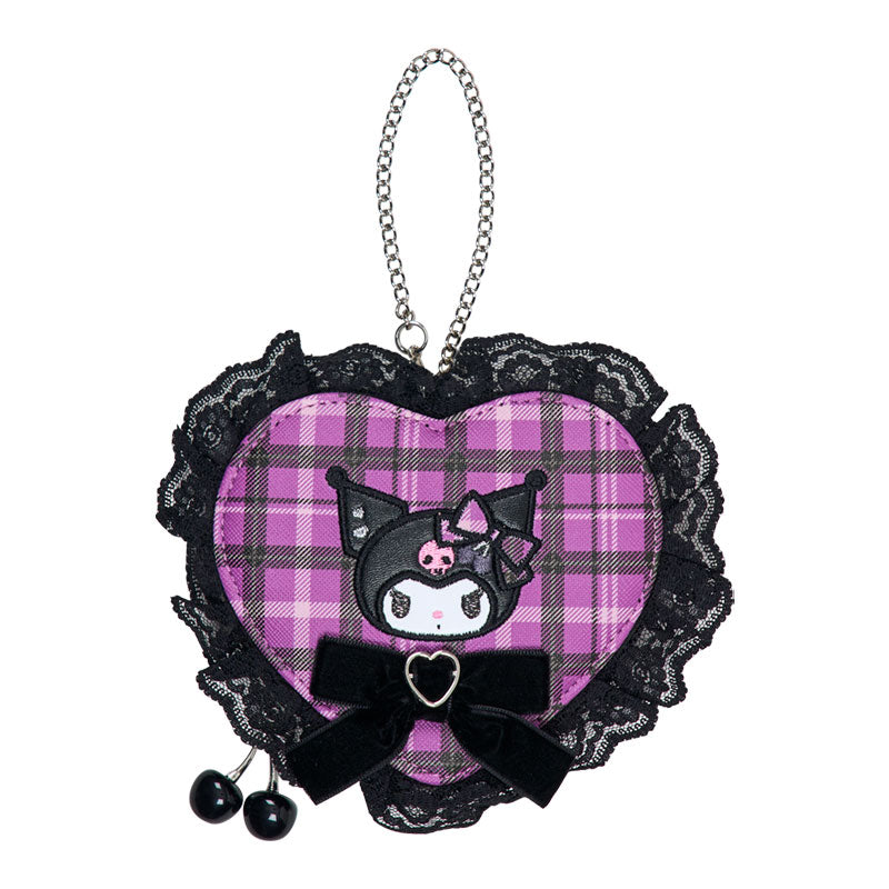 Kuromi "Sweet Rock 'n' Check" Heart Bag Charm