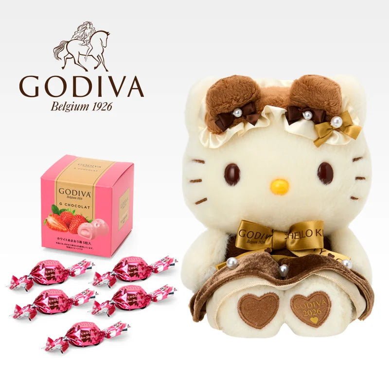 Hello Kitty "GODIVA Choco & Doll 2026" Plush
