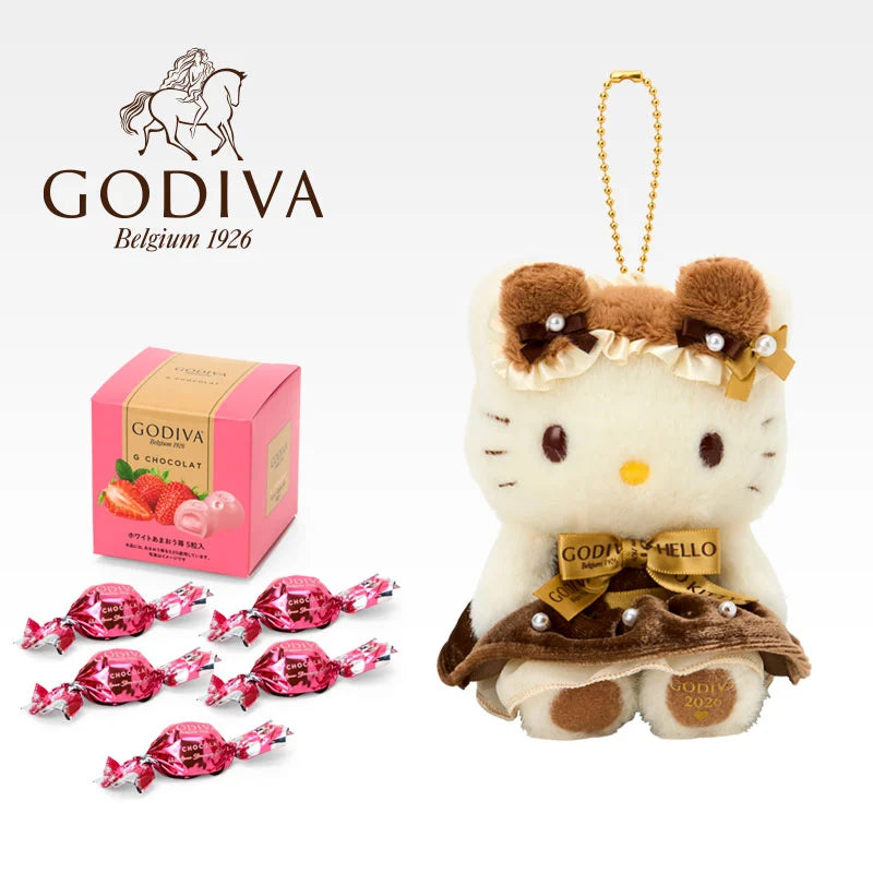 Hello Kitty "GODIVA Choco & Doll 2026" Plush Mascot