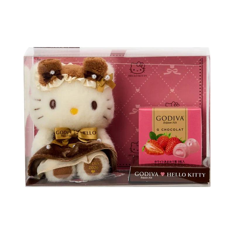 Hello Kitty "GODIVA Choco & Doll 2026" Plush Mascot