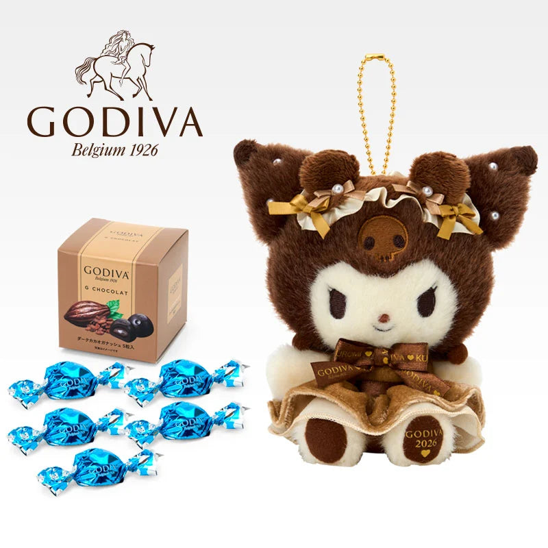 Kuromi "GODIVA Choco & Doll 2026" Plush Mascot