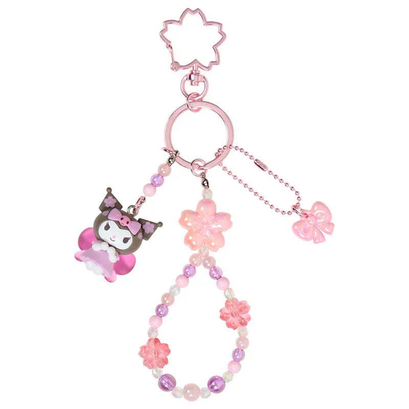 Kuromi "Sakura Fairy" Beaded Keychain