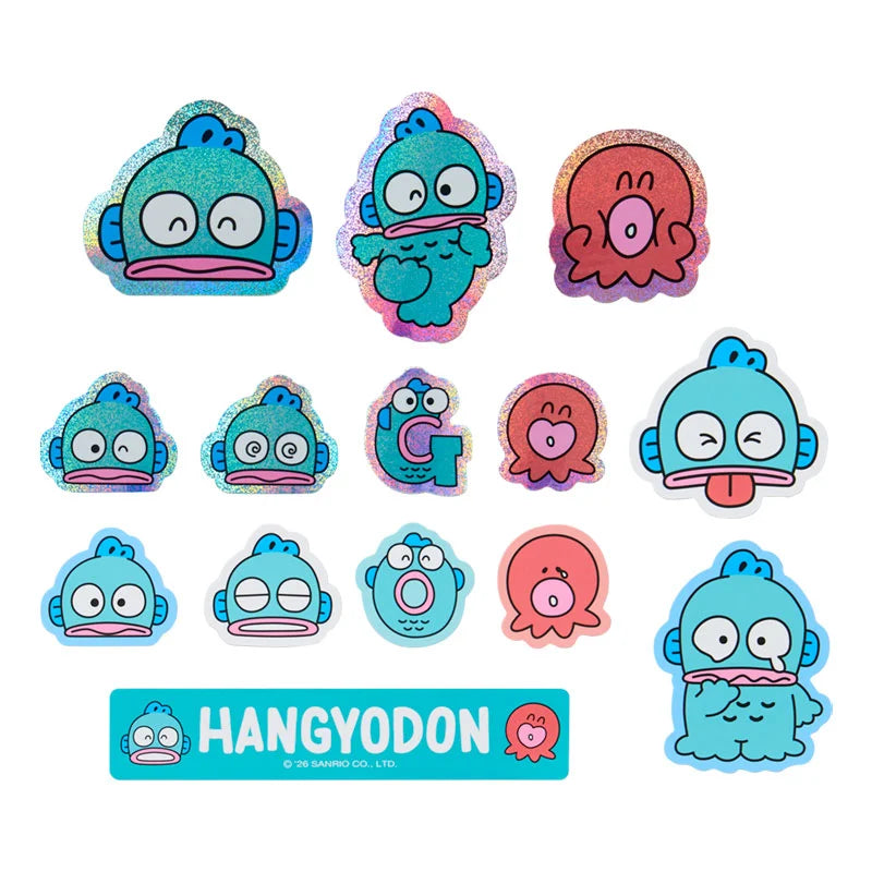 Hangyodon "Hangyodon & Badtz-Maru Funny Face" Sticker Flakes